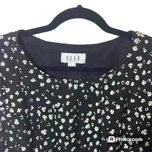 Elle Dress | Black Flowery Dress | Size Large | Like New - Picture 3 of 3